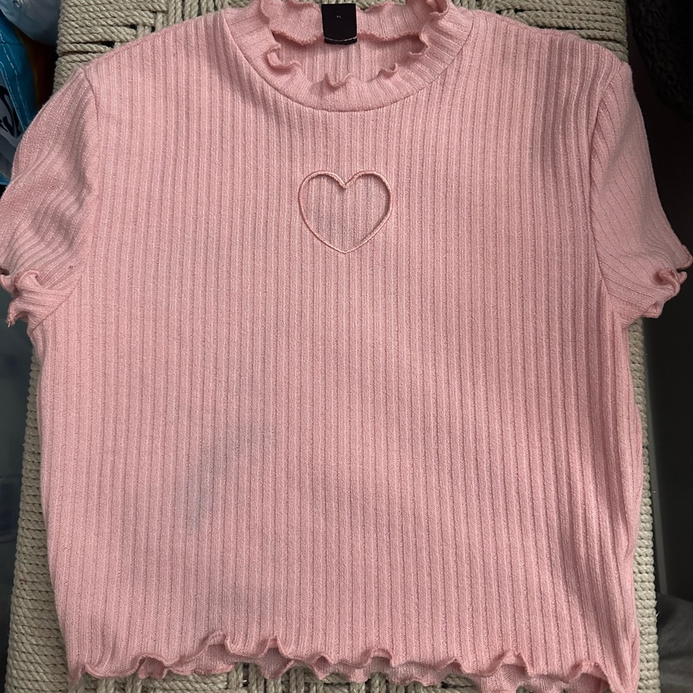 Pink Fringed Edge Shirt